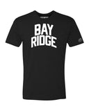 Black Bay Ridge T-shirt with White Reflective Letters