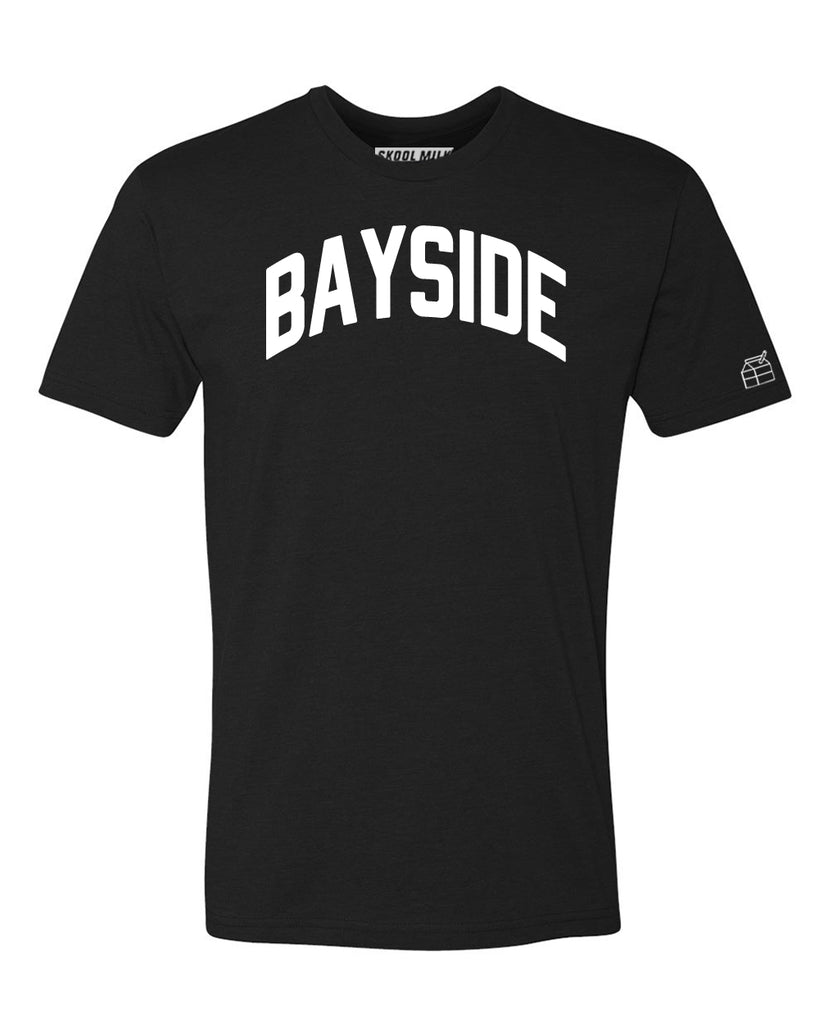 Red Bayside T-shirt with White Reflective Letters