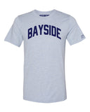 Sky Blue Bayside T-shirt with Blue Letters