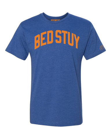 Blue BedStuy T-shirt with Knicks Orange Letters
