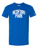 Blue Bedford Park T-shirt with White Reflective Letters