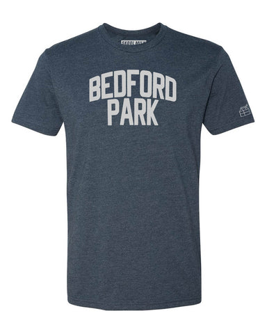 Navy Blue Bedford Park T-Shirt with Silver Letters