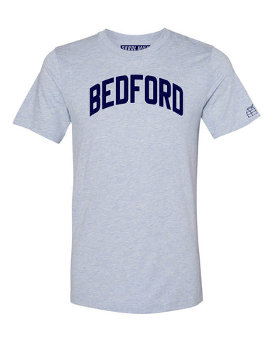 Sky Blue Bedford Bronx T-Shirt with Blue Letters