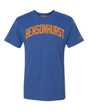 Blue Bensonhurst T-shirt with Knicks Orange Letters