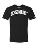 Black Bensonhurst T-shirt with White Reflective Letters