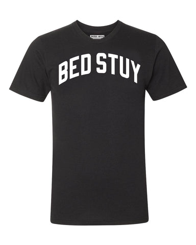 Black Bed-Stuy Brooklyn T-shirt with White Reflective Letters