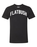 Black Flatbush Brooklyn T-shirt with White Reflective Letters