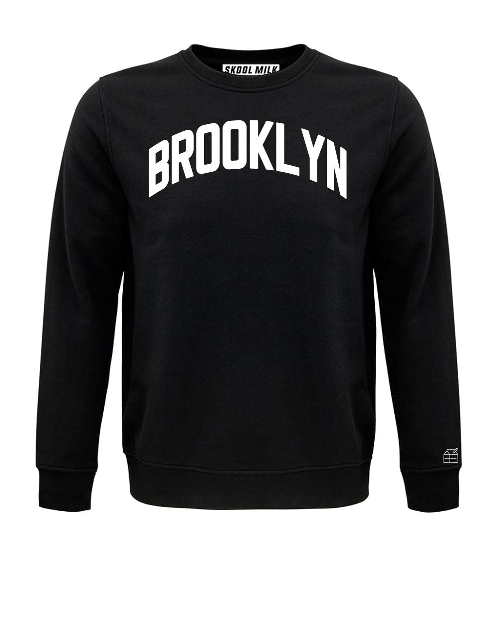 【DEARMINE】Ruckle Brooklyn Sweatshirt Black-with-White-Letters-