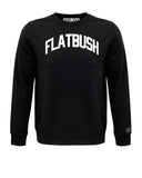 Black Flatbush Sweatshirt with White Reflective Letters