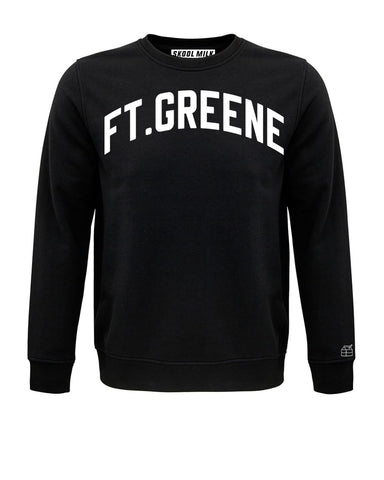 Black Fort Greene Sweatshirt with White Reflective Letters