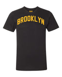 Black Brooklyn T-shirt with Yellow Reflective Letters #LemonPepper
