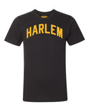 Black Harlem T-shirt with Yellow Reflective Letters #LemonPepper