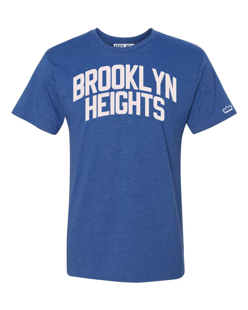 Blue Brooklyn Heights T-shirt with White Reflective Letters