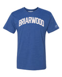 Blue Briarwood T-shirt with White Reflective Letters