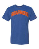 Blue Briarwood T-shirt with Knicks Orange Letters