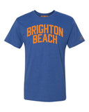 Blue Brighton Beach T-shirt with Knicks Orange Letters