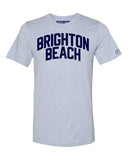 Sky Blue Brighton Beach T-shirt with Blue Letters