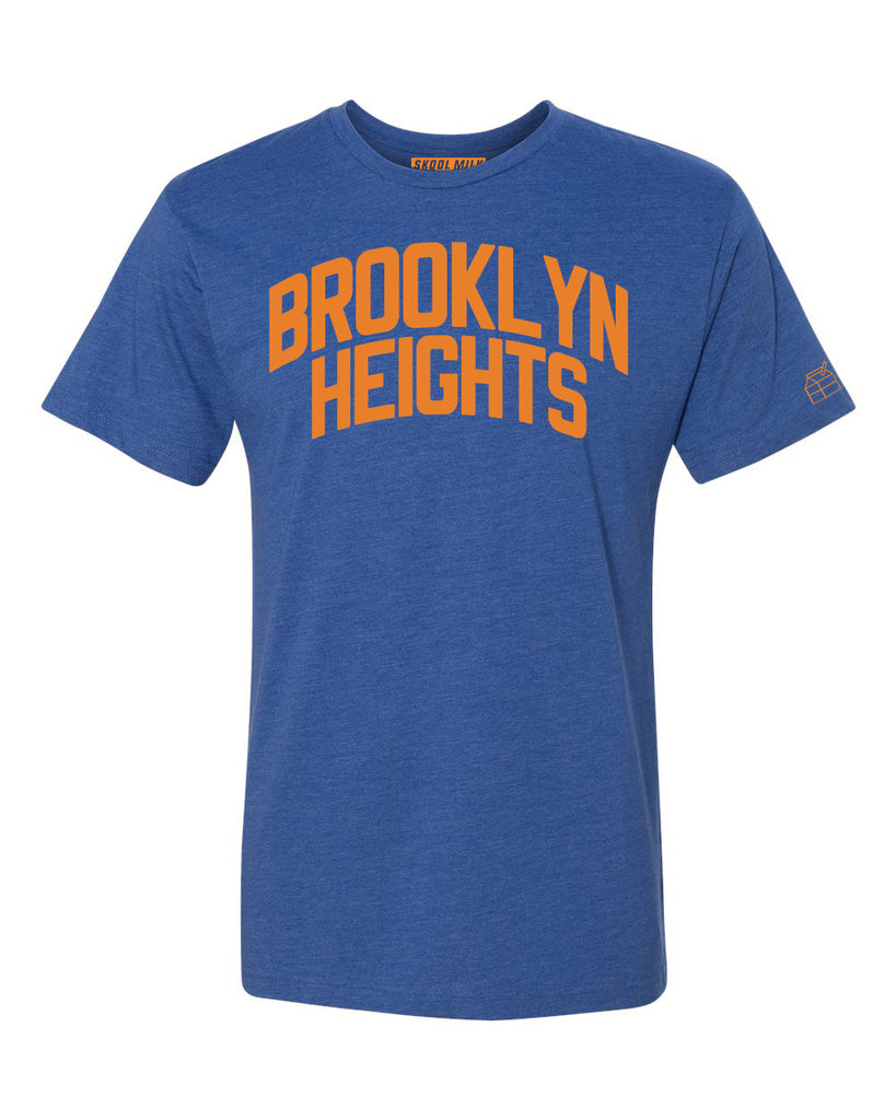 Blue Brooklyn Heights T-shirt with Knicks Orange Letters