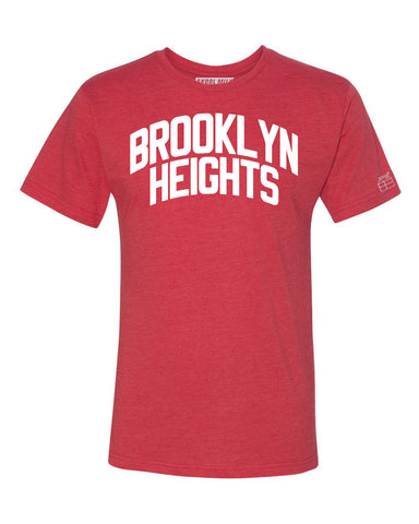 Red Brooklyn Heights T-shirt with White Reflective Letters