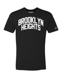 Black Brooklyn Heights T-shirt with White Reflective Letters