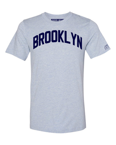 Sky Blue Brooklyn T-shirt with Blue Letters