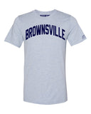 Sky Blue Brownsville T-shirt with Blue Letters
