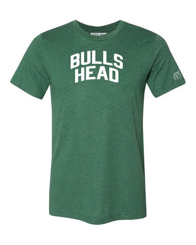 Green Bulls Head T-shirt with White Reflective Letters