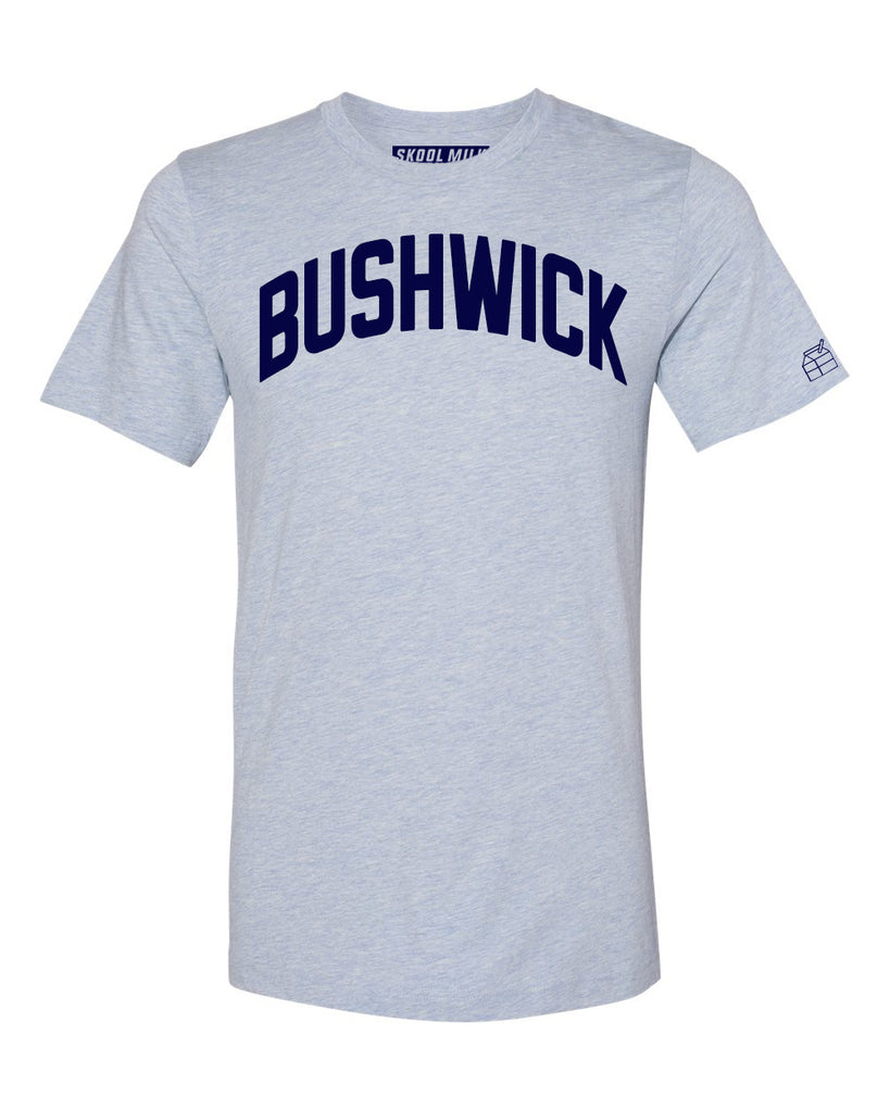 Sky Blue Bushwick T-shirt with Blue Letters