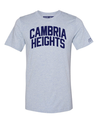 Sky Blue Cambria Heights T-shirt with Blue Letters