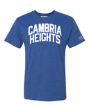 Blue Cambria Heights T-shirt with White Reflective Letters