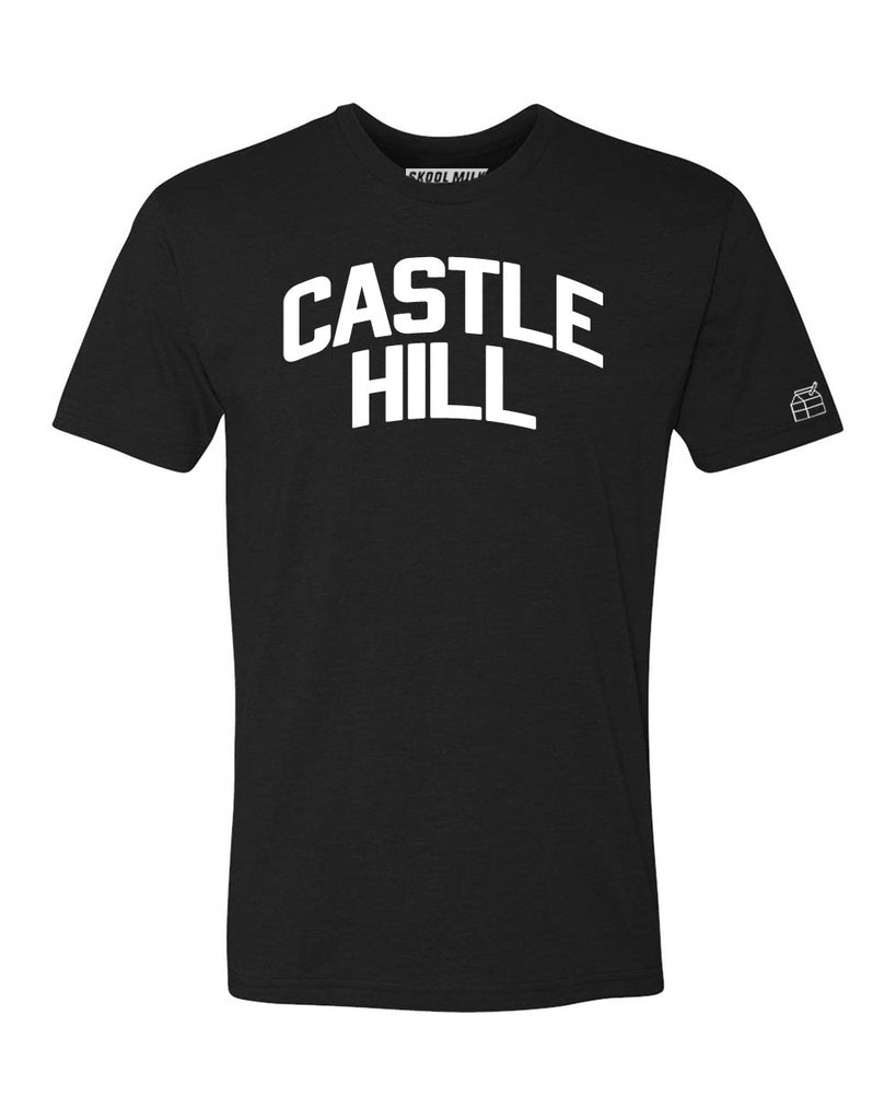 Black Castle Hill T-shirt with White Reflective Letters