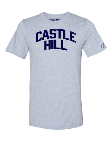 Sky Blue Castle Hill Bronx T-Shirt with Blue Letters