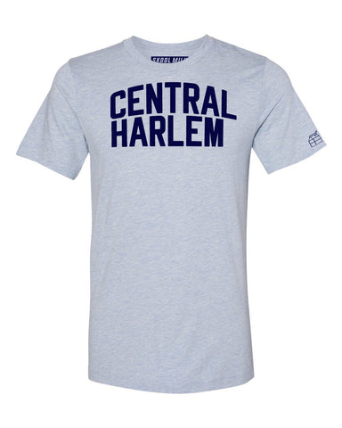 Sky Blue Central Harlem T-shirt with Blue Letters