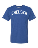 Blue Chelsea T-shirt with White Reflective Letters