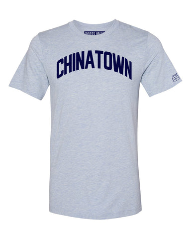 Sky Blue Chinatown T-shirt with Blue Letters