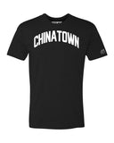 Black Chinatown T-shirt with White Reflective Letters