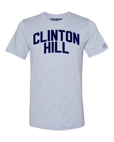 Sky Blue Clinton Hill T-shirt with Blue Letters