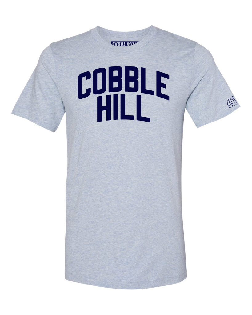 Sky Blue Cobble Hill T-shirt with Blue Letters