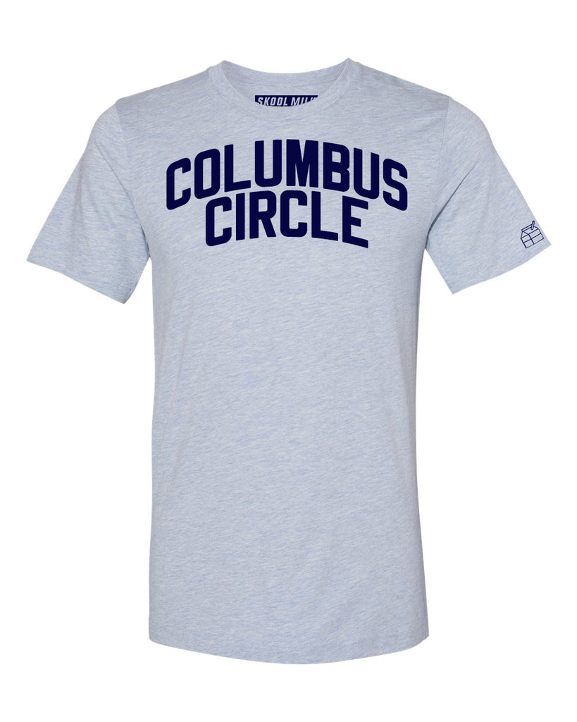 Sky Blue Columbus Circle T-shirt with Blue Letters