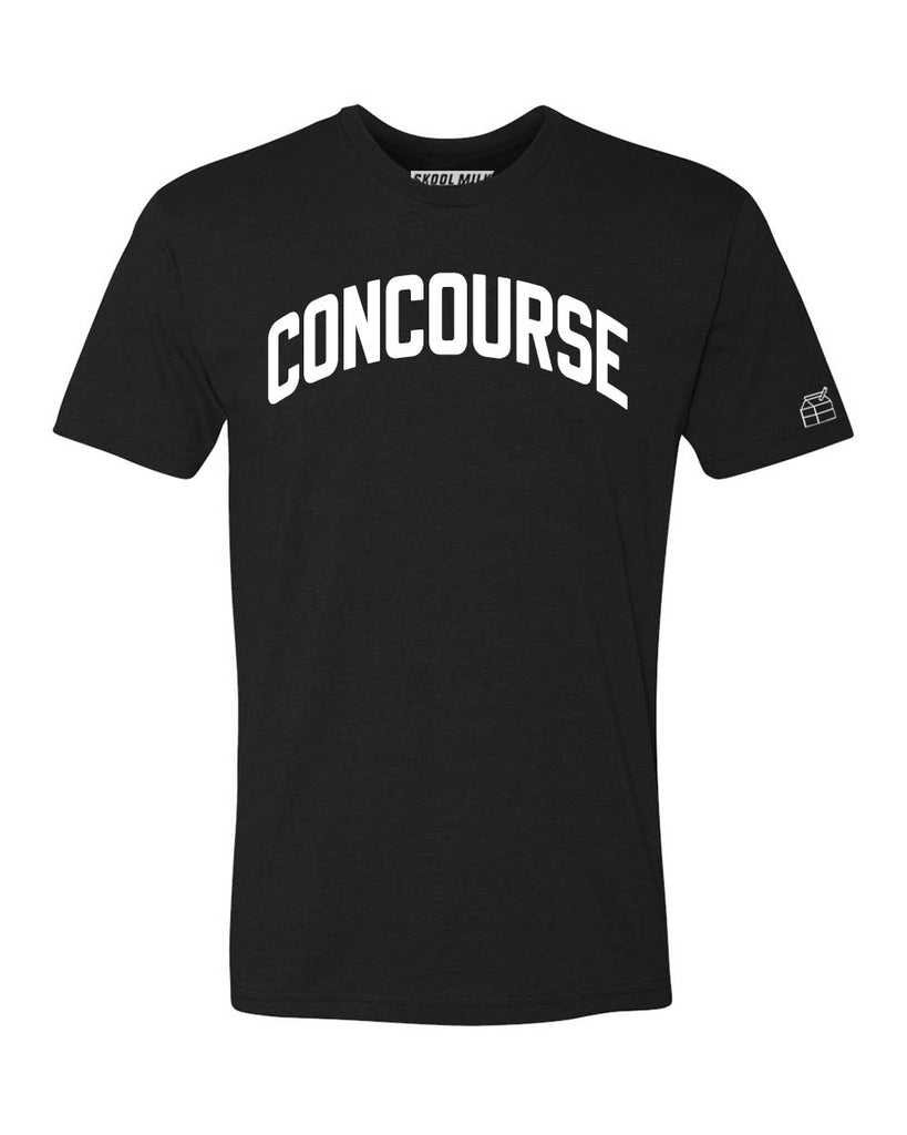 Black Concourse T-shirt with White Reflective Letters