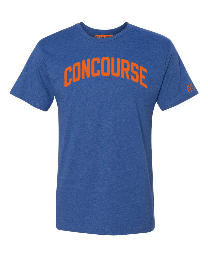 Blue Concourse T-shirt with Knicks Orange Letters