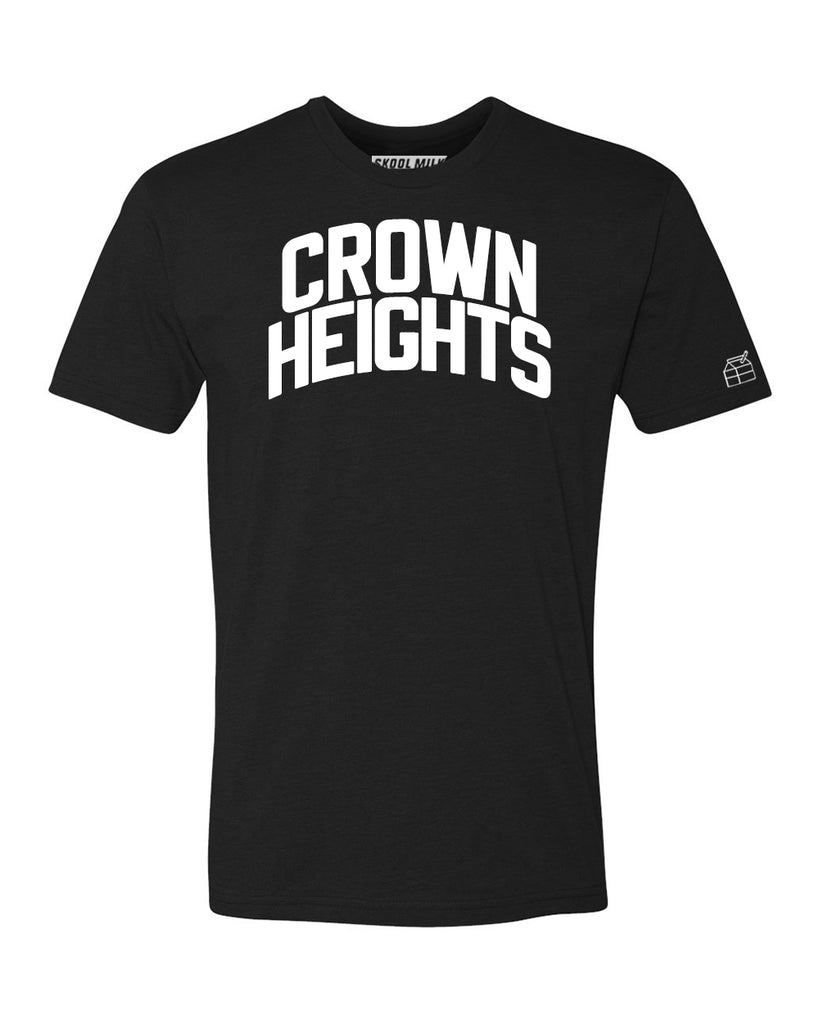 Black Crown Heights T-shirt with White Reflective Letters