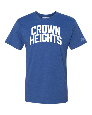 Blue Crown Heights T-shirt with White Reflective Letters
