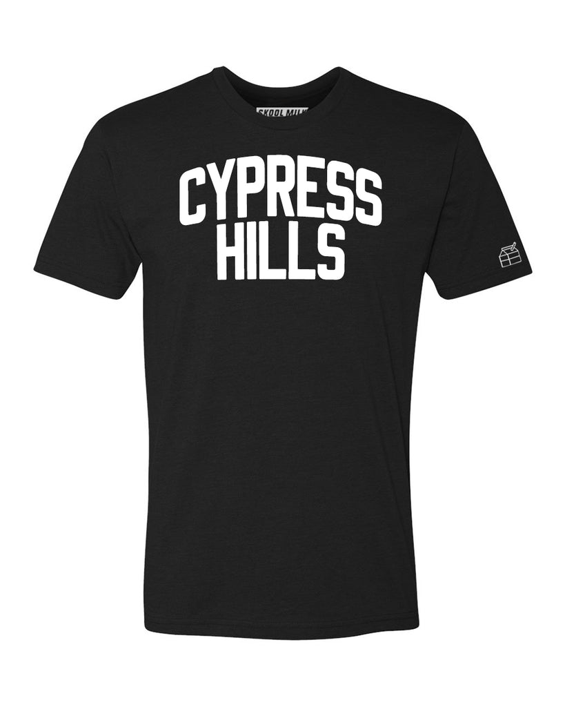 Black Cypress Hills T-shirt with White Reflective Letters