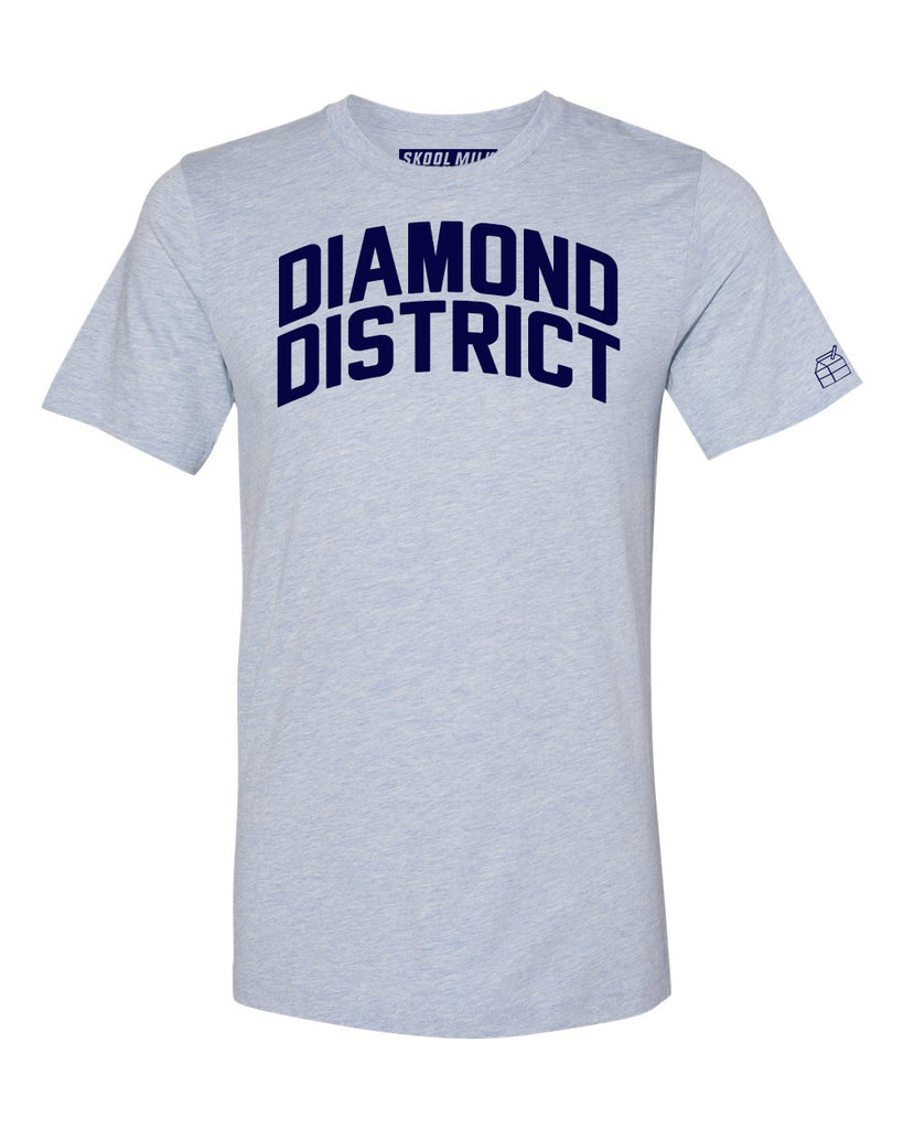 Sky Blue Diamond District T-shirt with Blue Letters