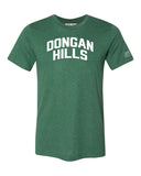 Green Dongan Hills T-shirt with White Reflective Letters