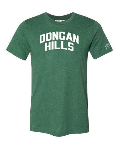 Green Dongan Hills T-shirt with White Reflective Letters