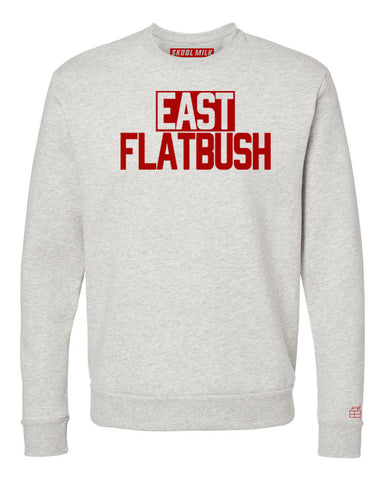 Oatmeal East Flatbush Brooklyn Sweatshirt w/ Red Velvet Letters