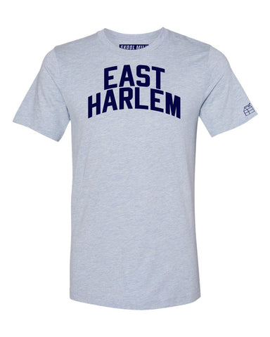 Sky Blue East Harlem T-shirt with Blue Letters