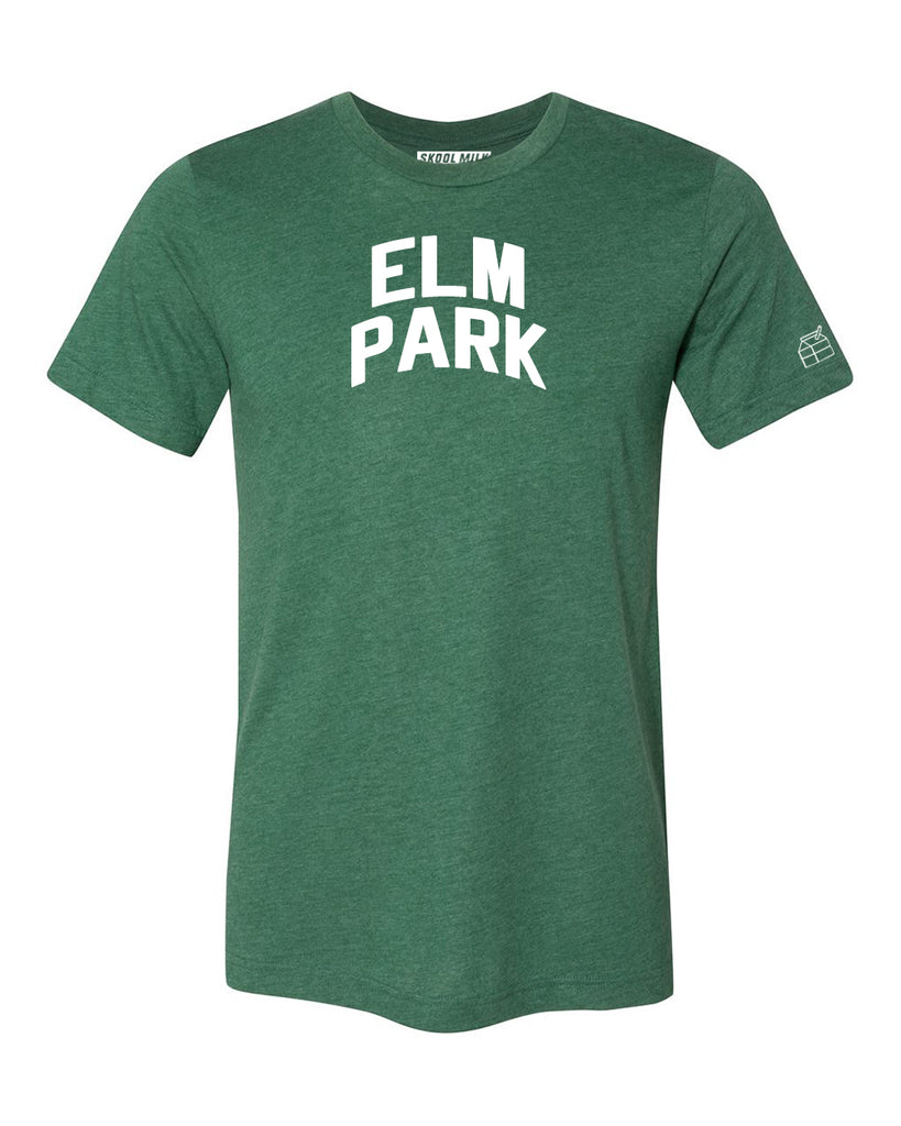 Green Elm Park T-shirt with White Reflective Letters